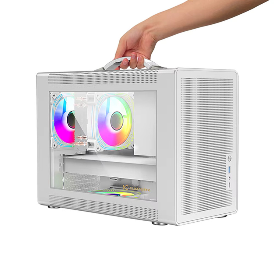 Power Train P60 Desktop Gehäuse in Weiß mit Mini-ITX/MATX-Unterstützung und USB-C-Schnittstelle - Bild 2