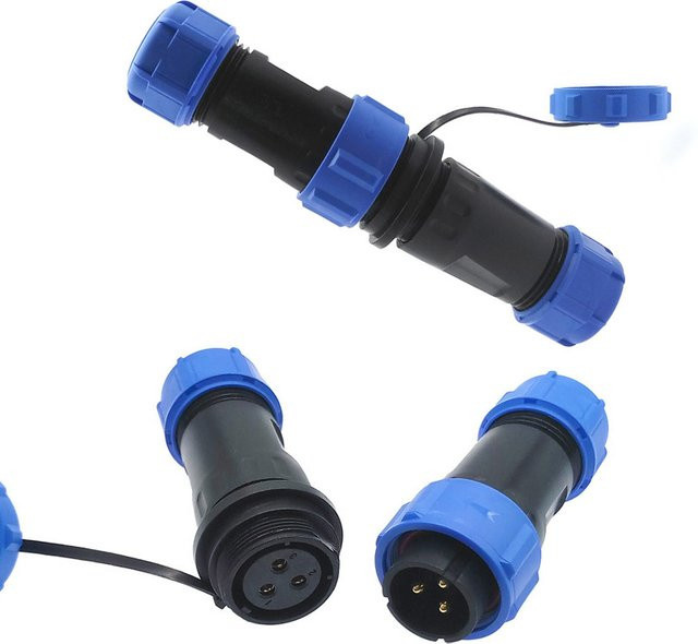 5 Paar CNMAWAY Wasserdichte Steckverbinder SP2110 SP2111 IP68 Stromkabel-Steckverbinder in Blau - Bild 1