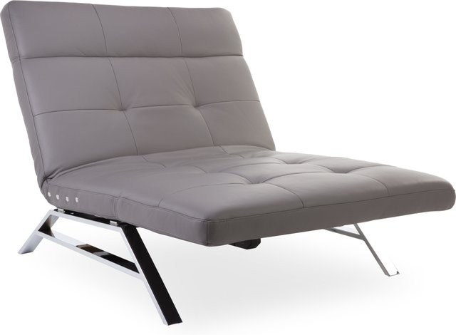 Liege CHRISTIE 2.0 LOFT in Grau aus Leder, B/T/H: 198 x 110 x 120 cm - Bild 1