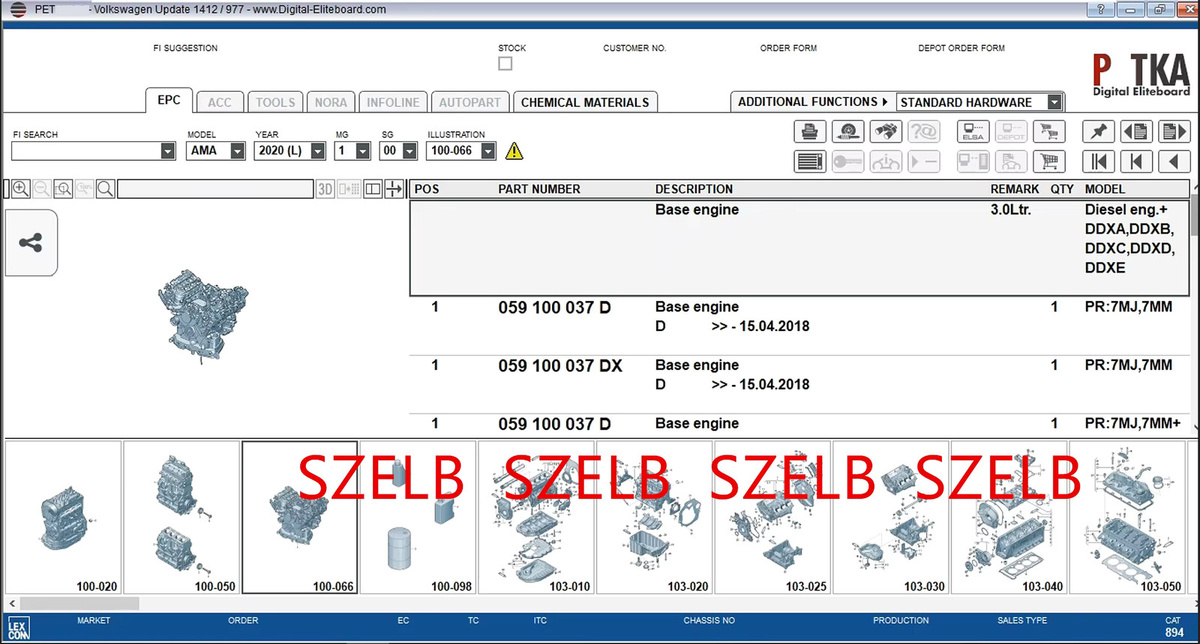 PETKA Autoreparatur-Software Gruppenfahrzeug-Elektronikteilekatalog für Audi, VW, SEAT, Skoda - Bild 2