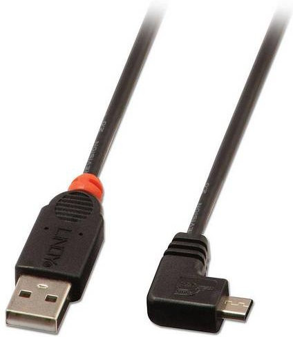 LINDY USB 2.0 Kabel mit USB-A und Micro-USB Stecker, Schwarz, 1,00 m - Bild 1