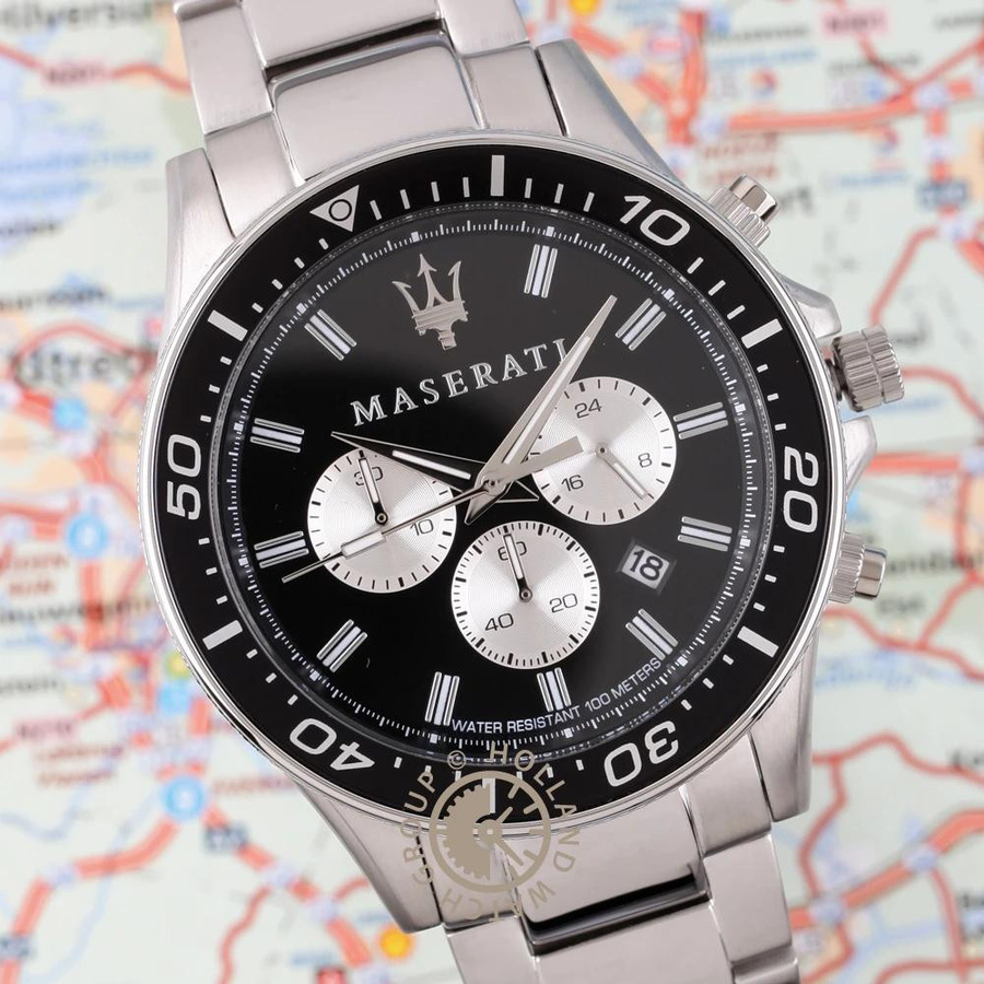 Maserati Chronograph, Quarz, Edelstahl, Schwarz, Herren - Bild 3