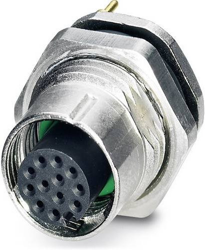 Phoenix Contact 1436770 Sensor-Aktor-Einbausteckverbinder M12 Buchse, 12 Polzahl, silber, Schraubanschluss - Bild 1