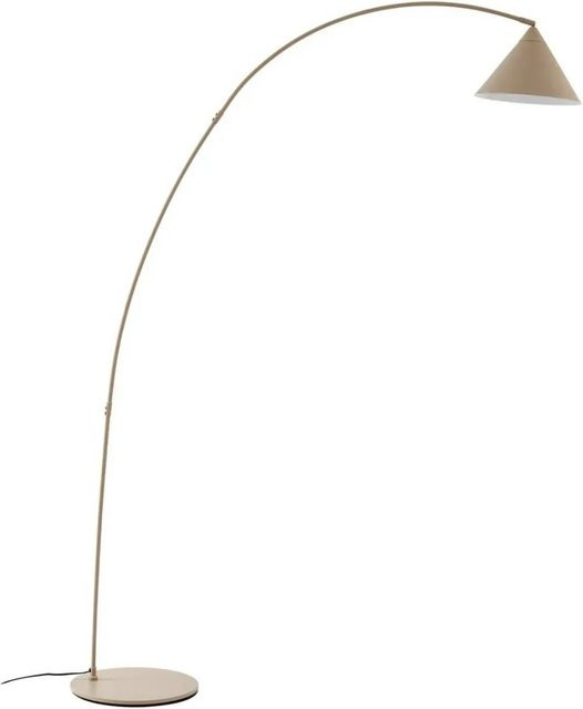 Lindby Stehlampe Triangolo Bogenleuchte Modern aus Metall in Creme, 1-flammig E27, Höhe: 230 cm, Breite: 123 cm, Tiefe: 35 cm - Bild 1