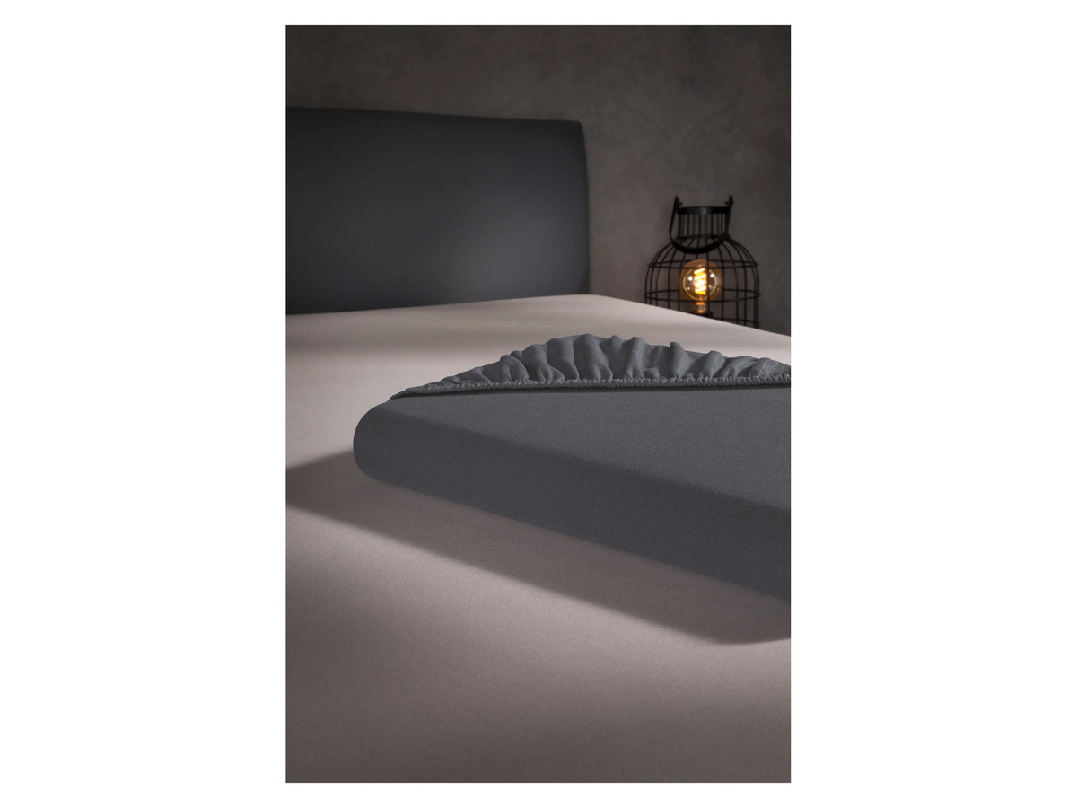 JOOP Jersey Spannbettlaken aus Baumwolle, Grau, B/T: 140 x 160 x 200 cm - Bild 2