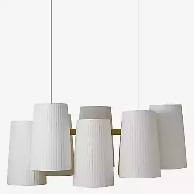 10 HEURES 10 Fiesta Pendelleuchte LED 8-flammig in Weiß und Gold/Messing - Bild 1
