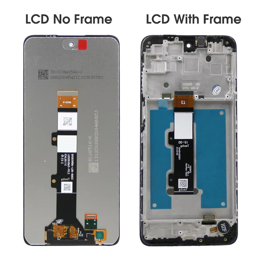 Motorola Moto E32 LCD Display Touchscreen Digitalisierer Baugruppe mit Rahmen in Schwarz - Bild 3