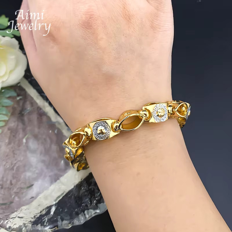 HIPUNK Schmuckset, Halskette, Armband, Gold, Unisex - Bild 2