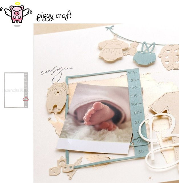 Piggy Craft Metall-Stanzformen in Silber für Scrapbook und Bastelarbeiten mit Foto-Rahmen-Dekoration - Bild 1
