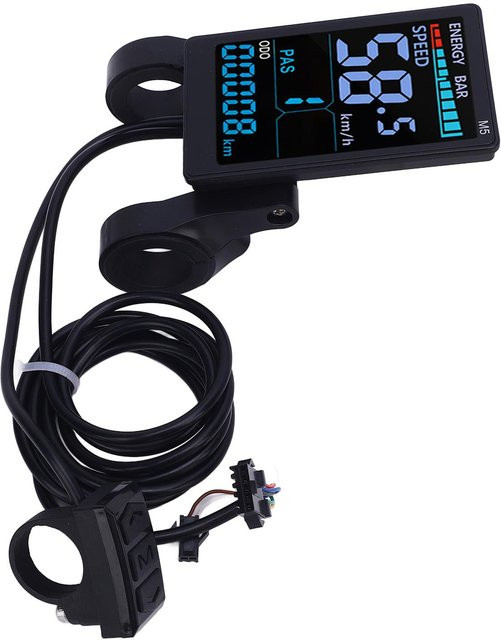 Fishine LCD-Display für Elektroroller in Schwarz mit Hintergrundbeleuchtung und wasserdichter Anzeige für Leistung und Geschwindigkeit - Bild 1