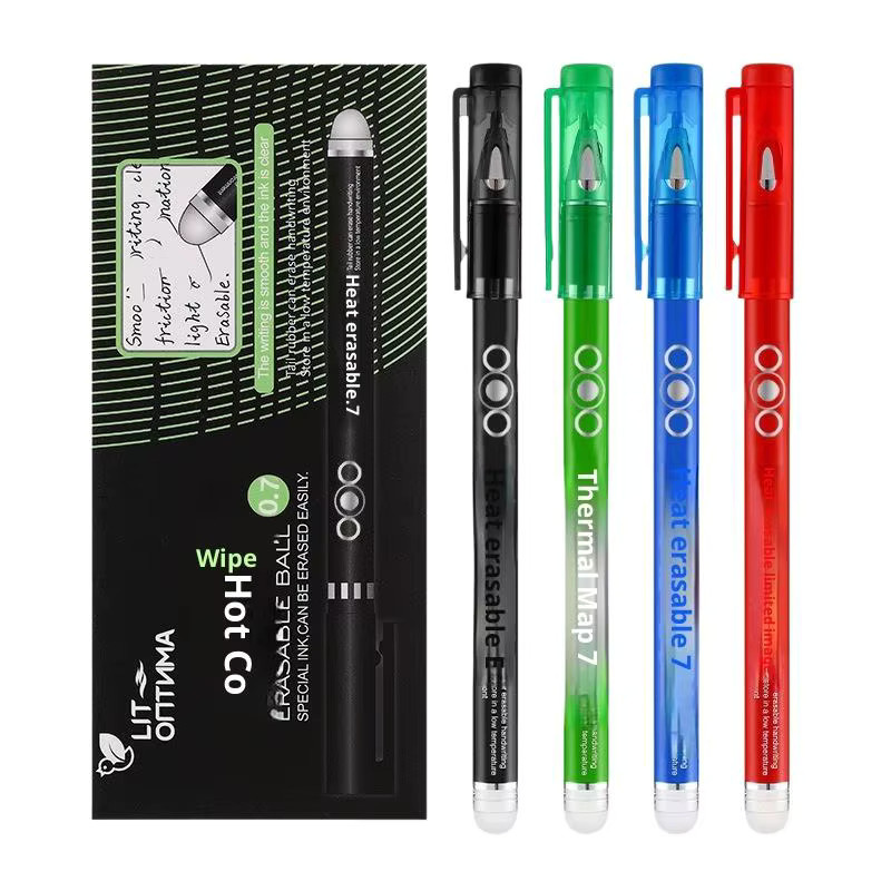 JTZTF 12-teiliges Set löschbare Gelstifte mit Kugelspitze, 0,7 mm, Mehrfarbig (Blau und Multicolour) für Schule und Büro - Bild 6