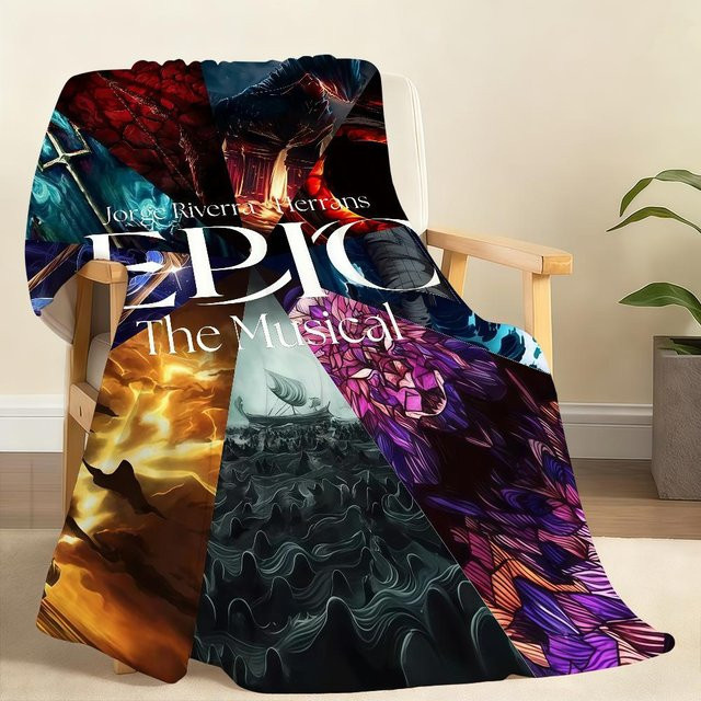 Lumi Home Fleece Überwurfdecke mit grafischem Design in Multicolour, B/B: 100 x 150 cm - Bild 1