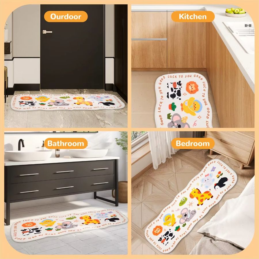 VIKAMA Cartoon Rules Teppich in Multicolor für das Kinderzimmer und Wohnzimmer - Bild 4