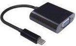 MicroConnect Externer Videoadapter USB-C auf VGA in Schwarz - Bild 1