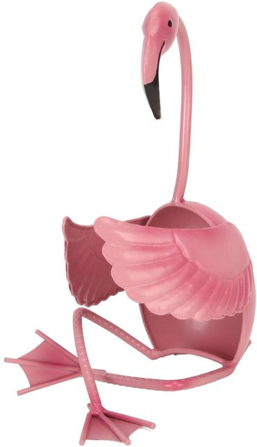 Flamingo Weinregal aus Eisen in Pink als dekorativer Weinflaschenhalter für Esstisch oder Bartheke - Bild 1