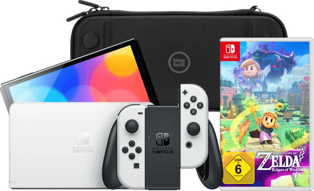 Nintendo Switch OLED Weiß Zelda: Echoes of Wisdom BlueBuilt Schutzhülle - Bild 1