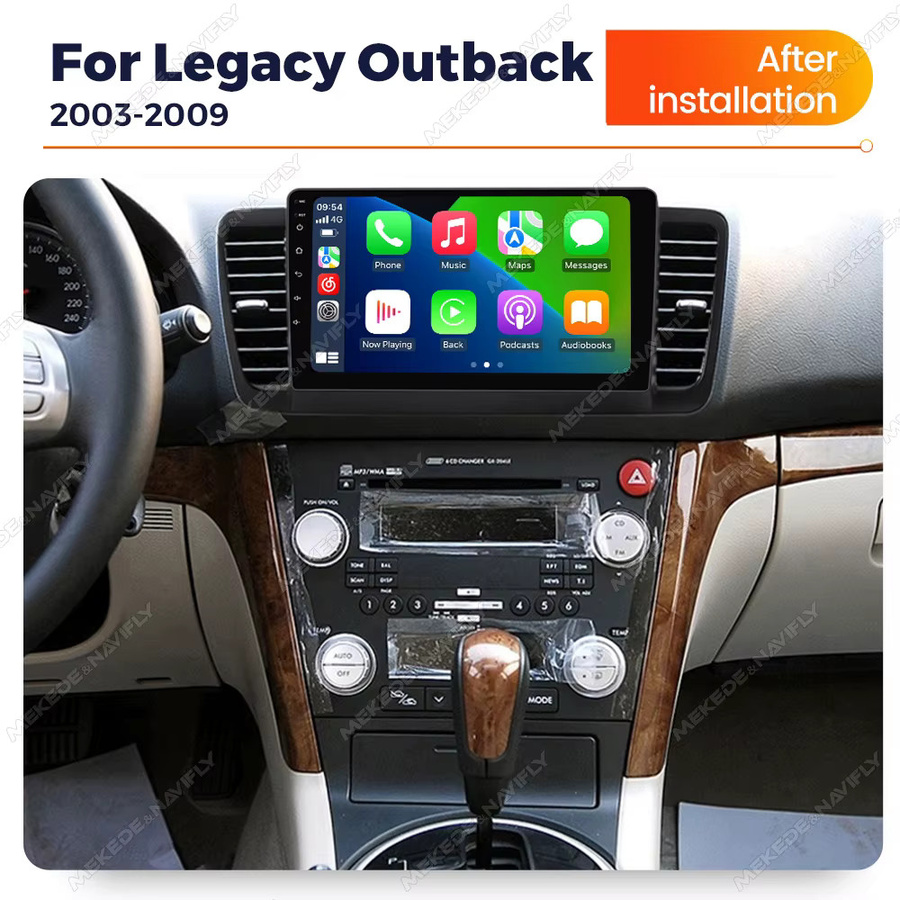 AUTOSHARK Wireless CarPlay und Android Auto Autoradio für Subaru Outback 3 Legacy 4 2003-2009, 2Din Multimedia-Navigationssystem, Schwarz - Bild 5