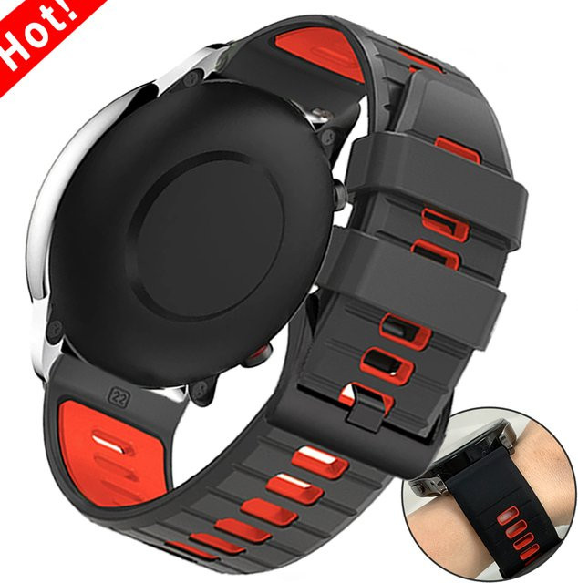 Uhrenarmband Huawei, Silikon, Schwarz, 22 mm - Bild 1