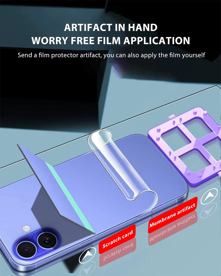 Hydrogel Schutzfolien Set für Apple iPhone 11 bis 16 Pro Max sowie 6 bis 8 Plus, Display- und Rückseiten-Schutzfolie, transparent - Bild 6