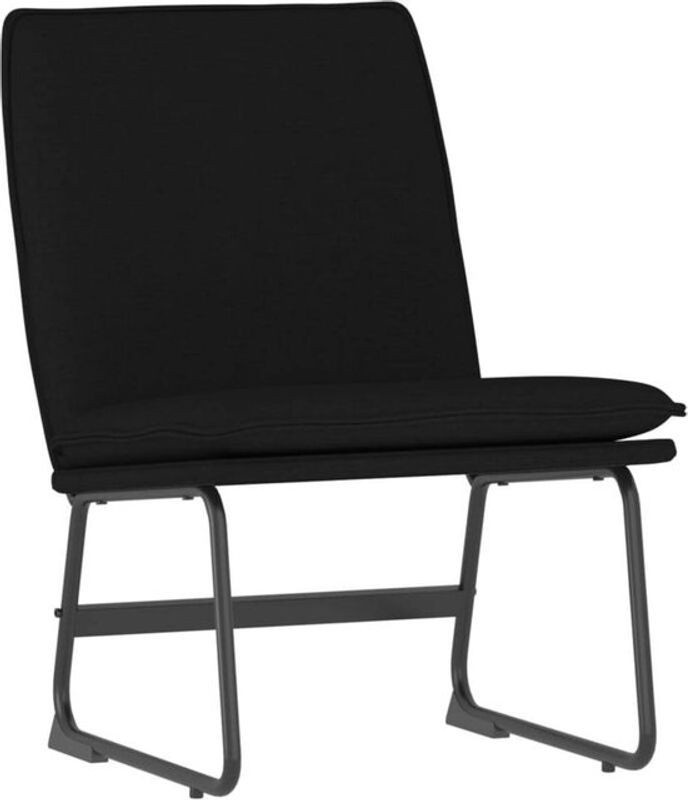 Vidaxl Loungesessel Modern in Schwarz aus Stoff und Metall B: 52 cm, T: 75 cm, H: 76 cm - Bild 1