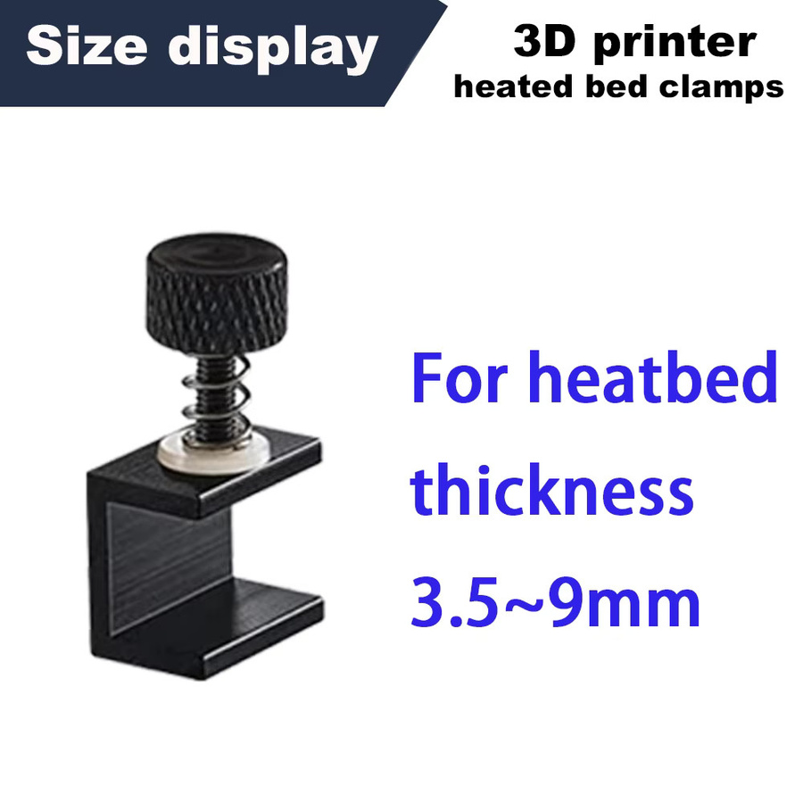 LIXIU Glasbettklammern aus Edelstahl für 3D-Drucker, 7mm, Farbe: Silber, passend für Ender 3 Pro/V2/Neo/Ender-5/Plus und CR10/10S - Bild 2