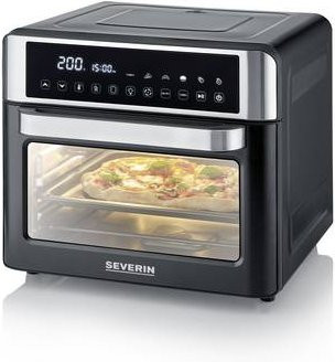 Severin TO 9579 Bake & Fry Toastofen als Kombination aus Backofen und Heißluftfritteuse in Schwarz mit Timerfunktion und Digitalanzeige - Bild 1