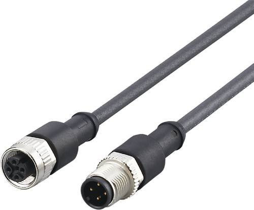 ifm electronic Verbindungsleitung E12332 mit Stecker und Buchse, gerade, 4-polig, schwarz, 15 m - Bild 1