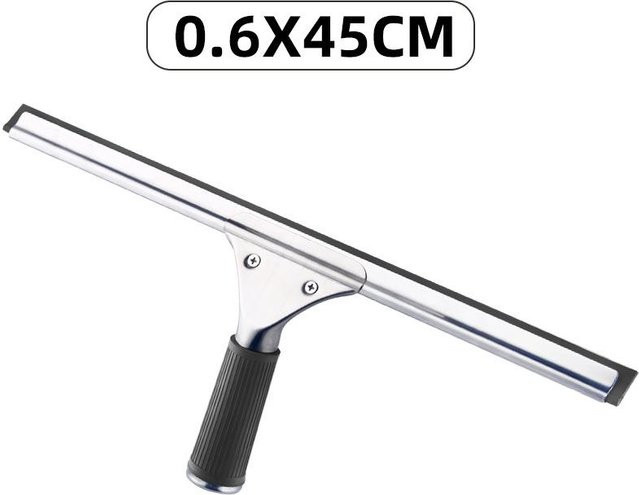 Yiran Furniture Glasreinigungswischer mit Gummilippe in Silber aus Edelstahl und Gummi - Bild 1
