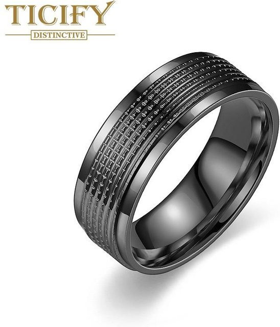 TICIFY Herrenring Edelstahl, Schwarz, Herren - Bild 1