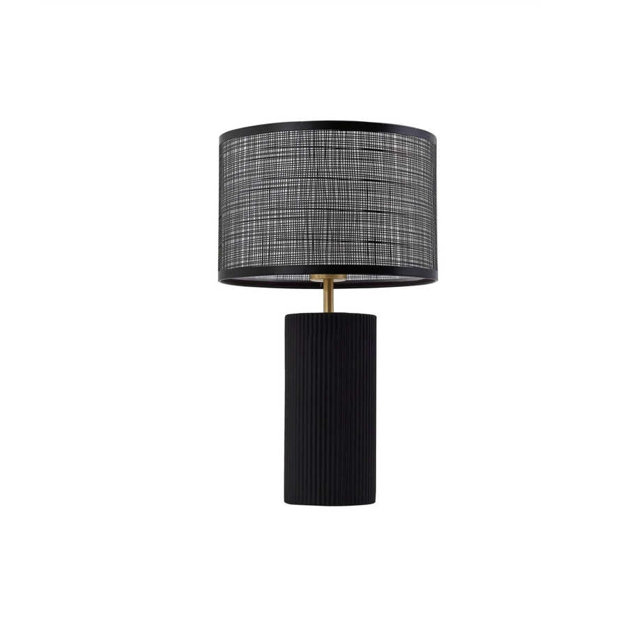 Lindby Tischlampe Sorscha Modern Schwarz aus Glas und Eisen, 1-flammig E27, Höhe: 43,0 cm - Bild 2
