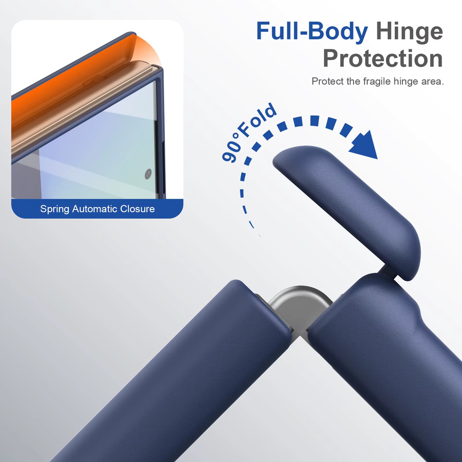 Magnetische Handyhülle aus Hart-PC mit Scharnierschutz und Schutzglasfolie für Samsung Galaxy Z Fold 8 Ultra 7 6 5 4 in Rot oder Blau - Bild 5