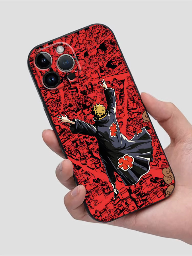 Handyhülle Naruto Akatsuki Anime Design für iPhone Modelle in Rot - Bild 3