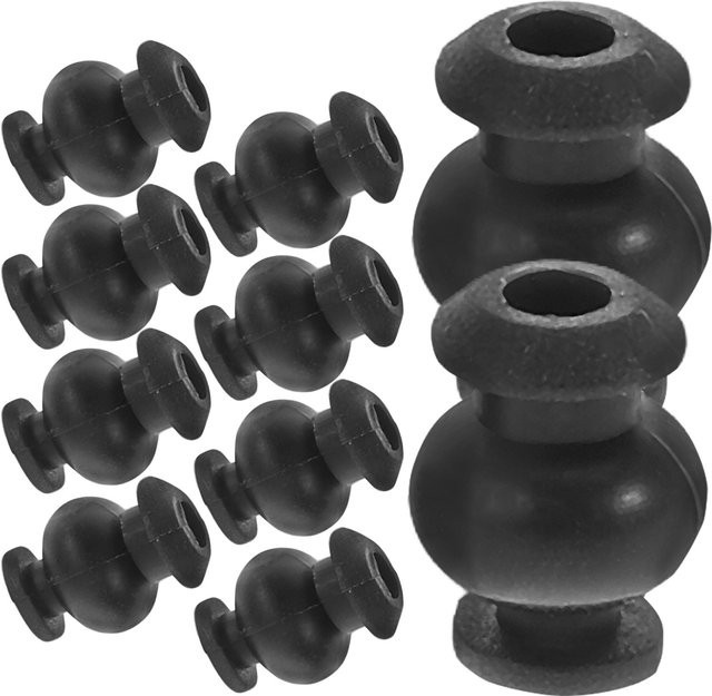 10 Stück Silikon-Stoßdämpferbälle in Schwarz als Antivibrationsdämpfer für Drohnen und RC-Stabilisatoren - Bild 1