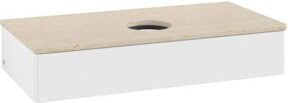 V&B Waschtischunterschrank Antao mit Beleuchtung, Farbe Weiß, B/T/H: 100 x 50 x 19 cm - Bild 1