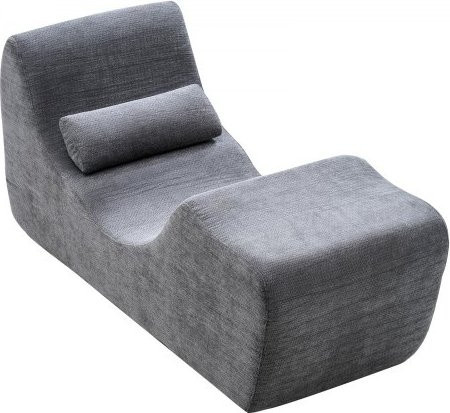 VEVOR Chaiselongue Relaxliege für Yoga und Massage, ergonomische gebogene Schaumstoff-Loungesessel in Grau, B/T/H: 152 x 70 x 60 cm - Bild 1