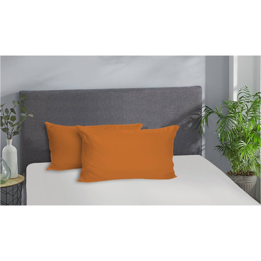Pocoline Kissenbezug Jersey aus Baumwolle in Rost/Orange mit Reißverschluss, B/L: 80 x 80 cm - Bild 2