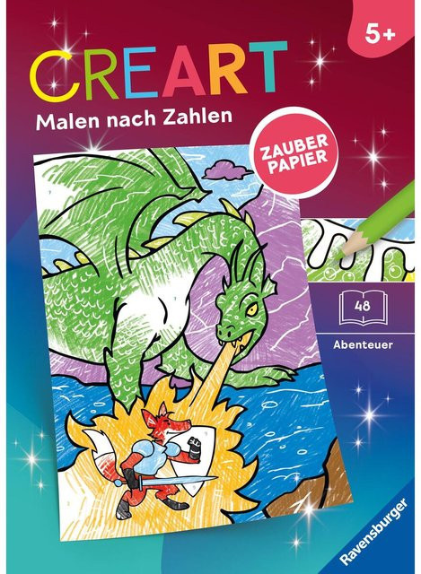 CreArt Malen nach Zahlen Zauberpapier - Abenteuer, ab 5 Jahre - Bild 1