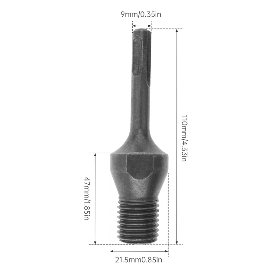 M22 Bohrer-Adapter SDS Plus für Diamant-Kernbohrer mit rundem Griff und Pleuel für 13 mm elektrische Bohrmaschinen, Grau - Bild 2