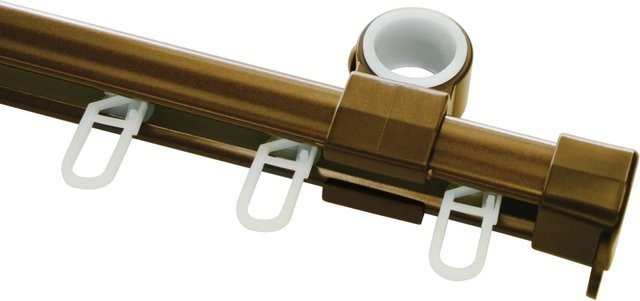 Gardinia U-Laufschiene aus Metall in Bronze, Länge: 190 cm - Bild 1
