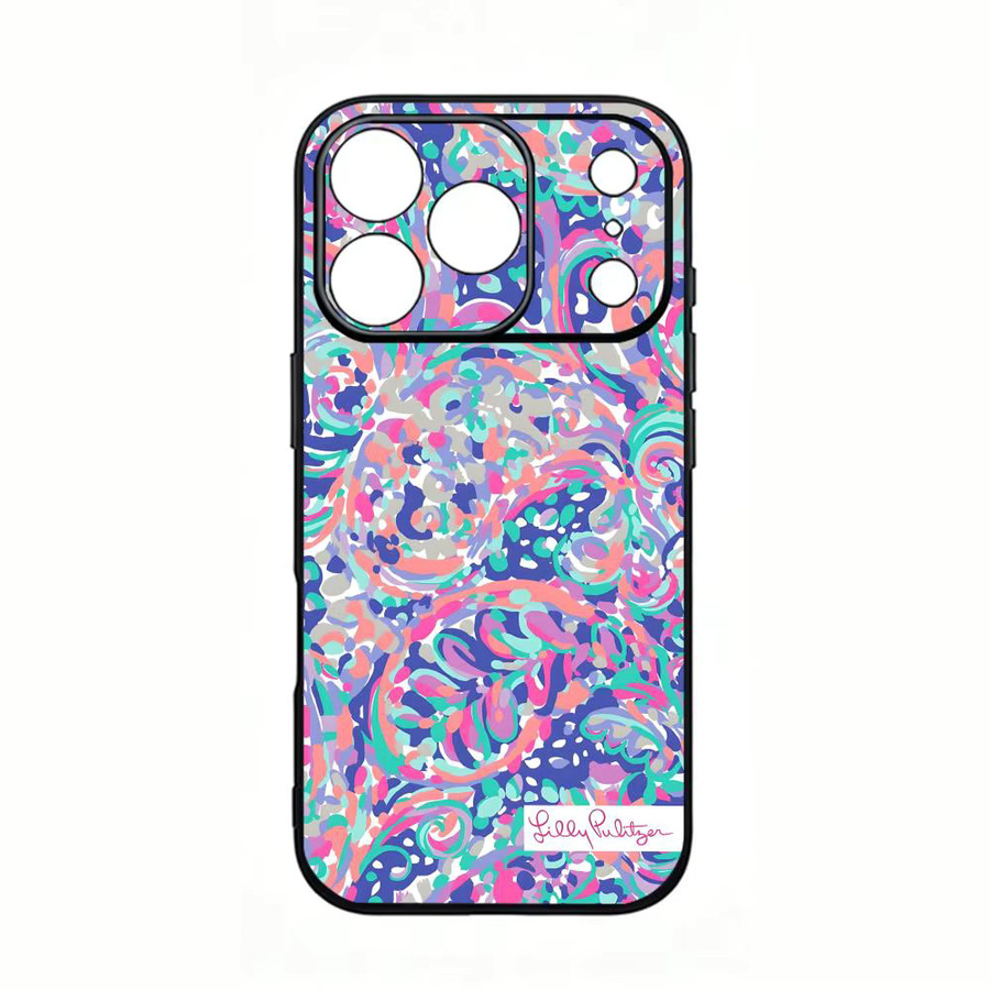 Lilly P-Pulitze Handyhülle für iPhone 12-17 Air Plus Pro Max in Bunt mit satiniertem und glänzendem Design - Bild 4