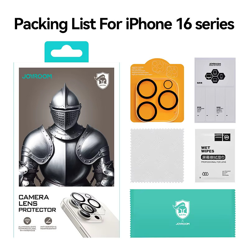 Joyroom HD Objektivschutzglas für iPhone 18 Pro Max Rückkamera-Schutz aus gehärtetem Glas, transparent - Bild 6