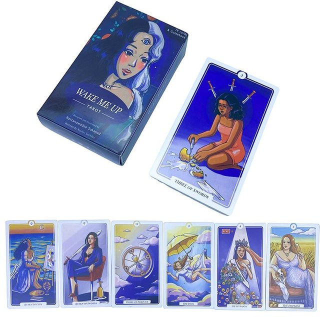 Grain Of Rice Wake Me Up Tarot-Karten, Partyspiel, Blau - Bild 1