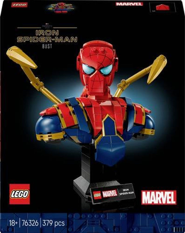 LEGO Marvel Iron Spider-Man Büste 76326, mehrfarbig rot und gold - Bild 1