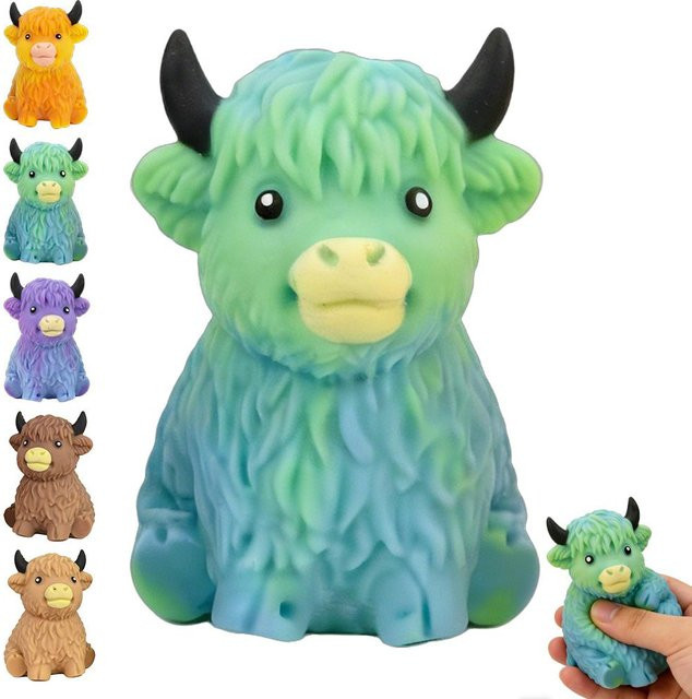 Süßer Yak Stressball, Knetspielzeug, grün - Bild 1