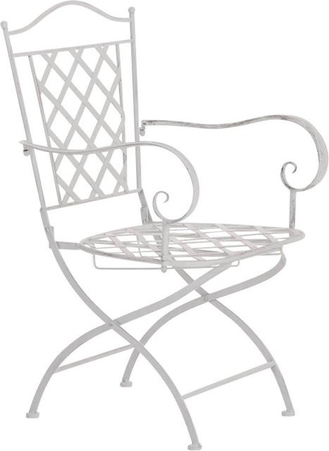 TPFGarden Stuhl Athan aus Metall in Antik Weiß für Garten, Terrasse und Balkon (H x B x T: 93 x 56 x 51 cm) - Bild 1
