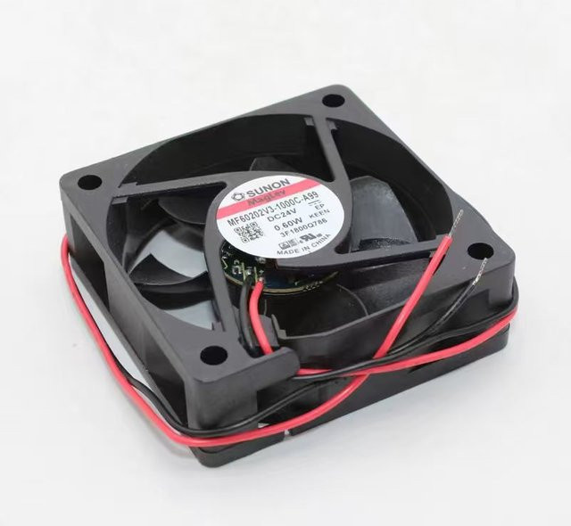 Sunon Ultra-leiser Kühllüfter MF60202V3-1000C-A99 für 3D-Drucker, 24V, B/T/H: 6,0 x 6,0 x 2,0 cm, Schwarz - Bild 1