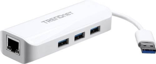 TrendNet USB 2.0 auf Ethernet LAN Adapter mit USB-A Anschluss in Weiß TU3-ETGH3 - Bild 1