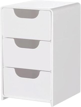 SnazzyHub Modulare Desktop-Aufbewahrungsbox mit 3 Schubladen, weiß - Bild 1