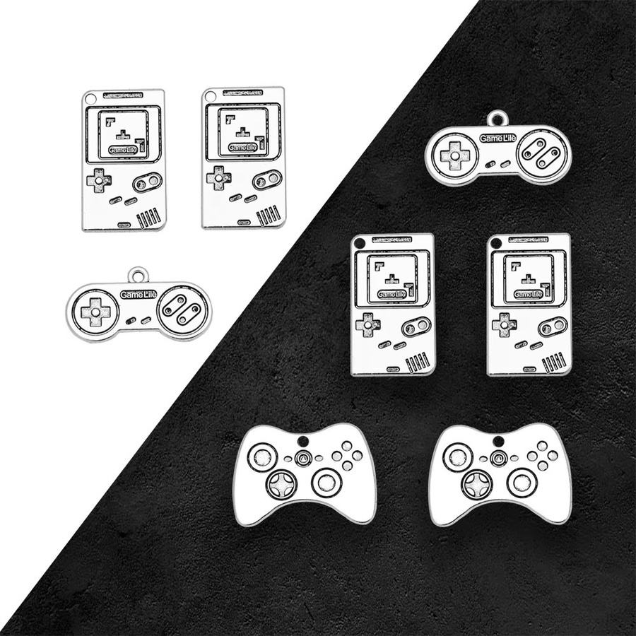 Fezrgea Anhänger, Antik Silber, Gamepad, 16x30mm, Unisex - Bild 2