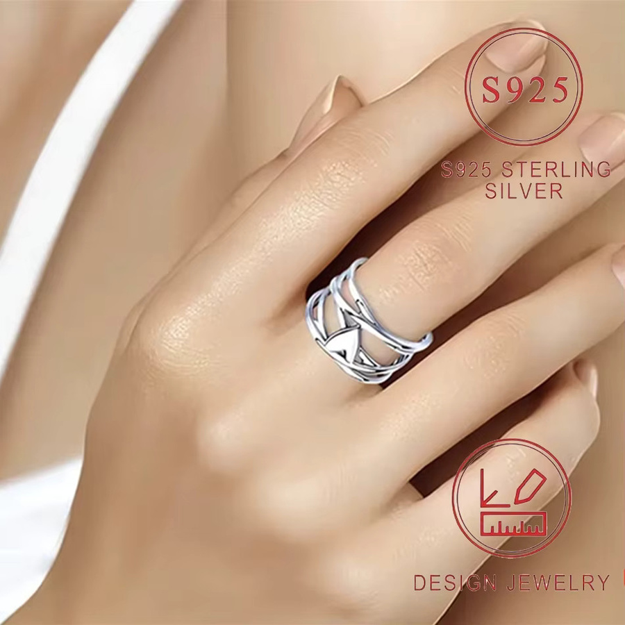 ALIZERO Ring 925 Silber, Herzform, Damen - Bild 2